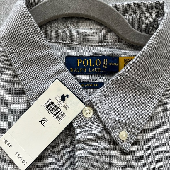 Ralph Lauren Gray Button Down Shirt Classic Fit XL - Picture 2 of 3